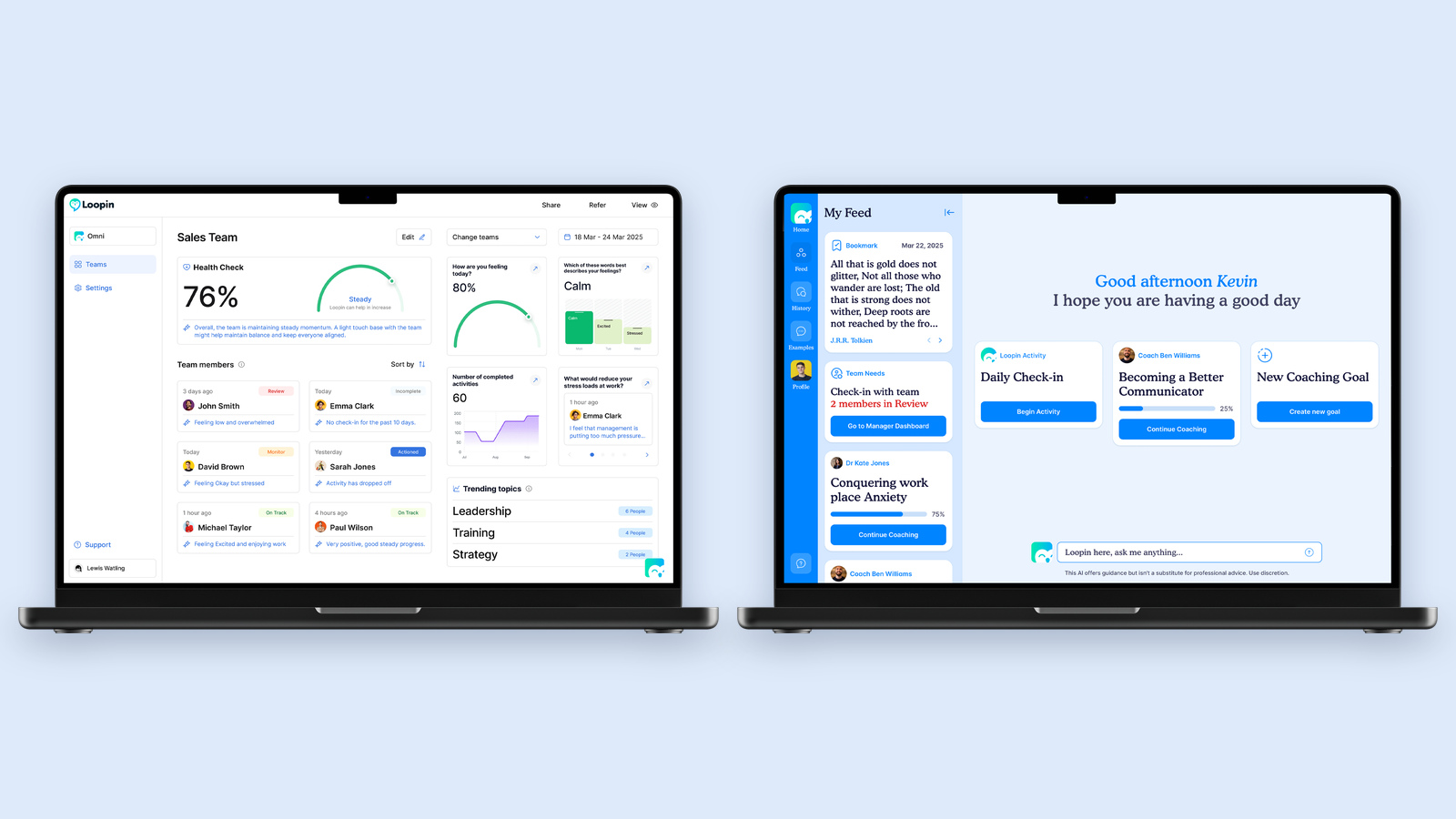 Loopin manager dashboard