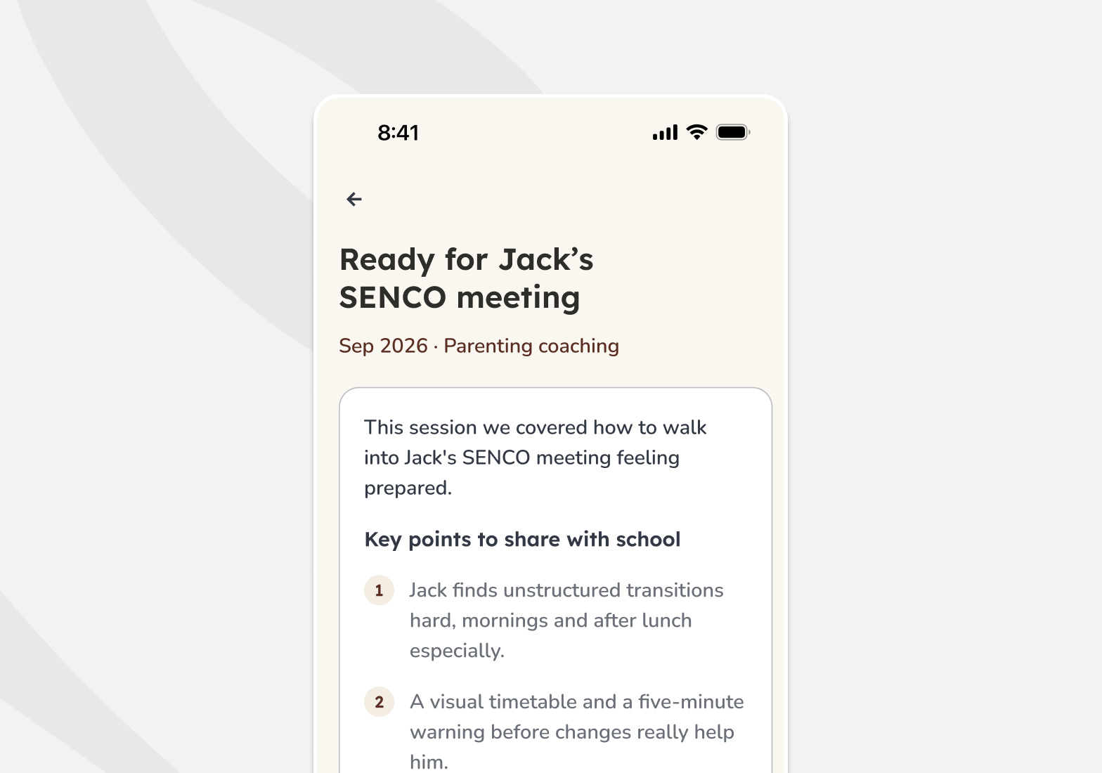 Sylva session summary: Ready for Jack’s SENCO meeting