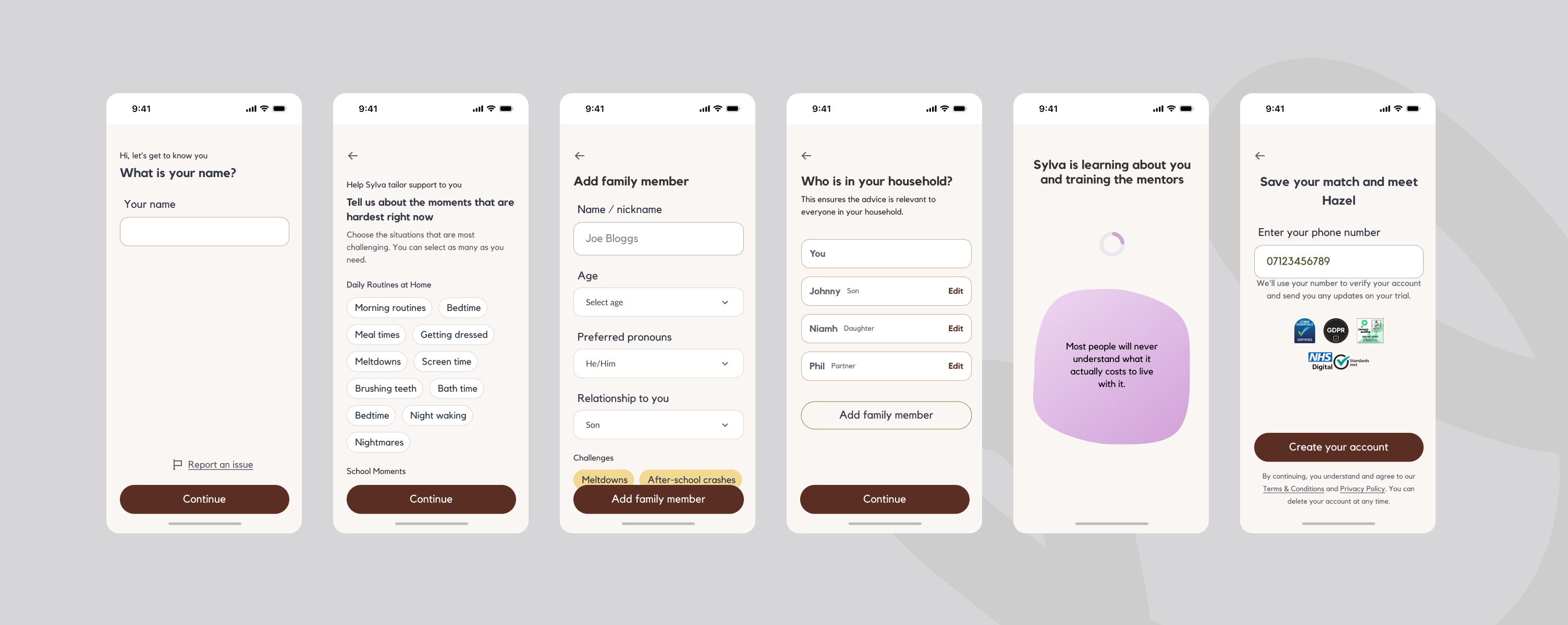 The Sylva onboarding before the redesign